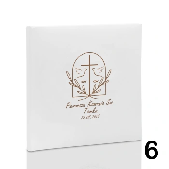 Album komunijny wklejany 30 kremowych stron, personalizowany, 5 wzorów